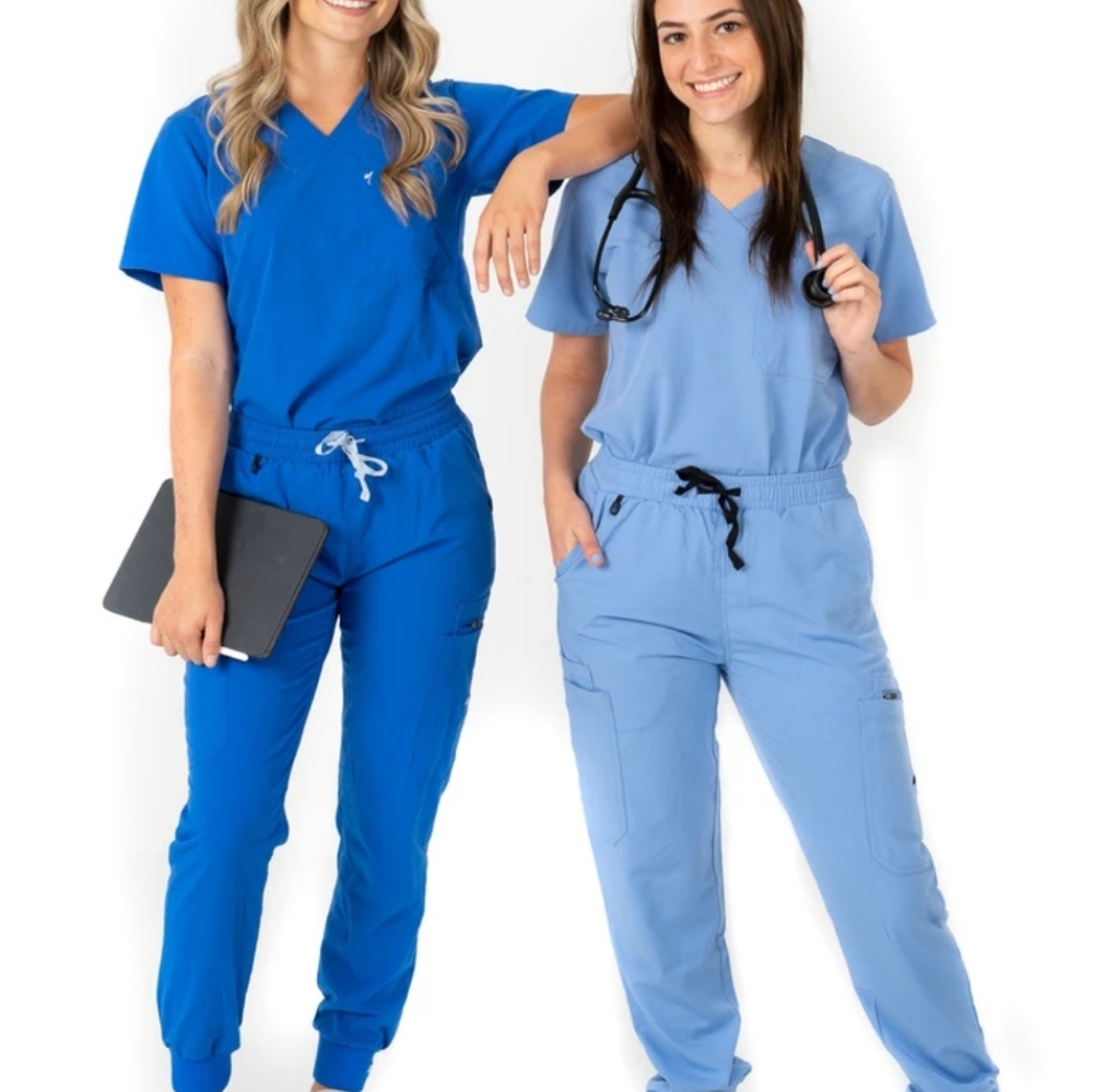 Royal blue mims scrubs set